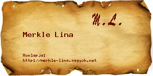 Merkle Lina névjegykártya